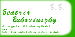 beatrix bukovinszky business card